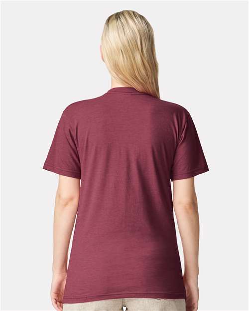 Heather Cranberry CVC Tee - 2001CVC