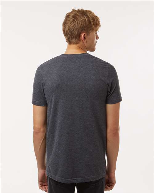 Heather Dark Grey Combed CVC T-Shirt - 602CVC
