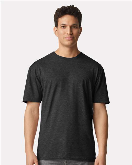 Heather Dark Grey Light Cotton T-Shirt - 3000