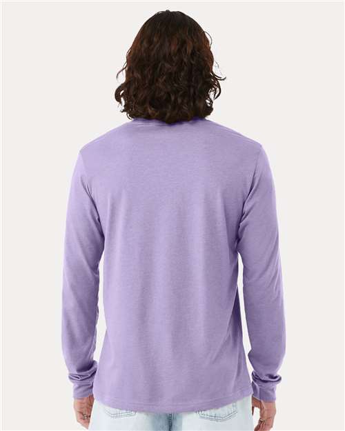 Heather Dark Lavender Heather CVC Long Sleeve Tee - 3501CVC