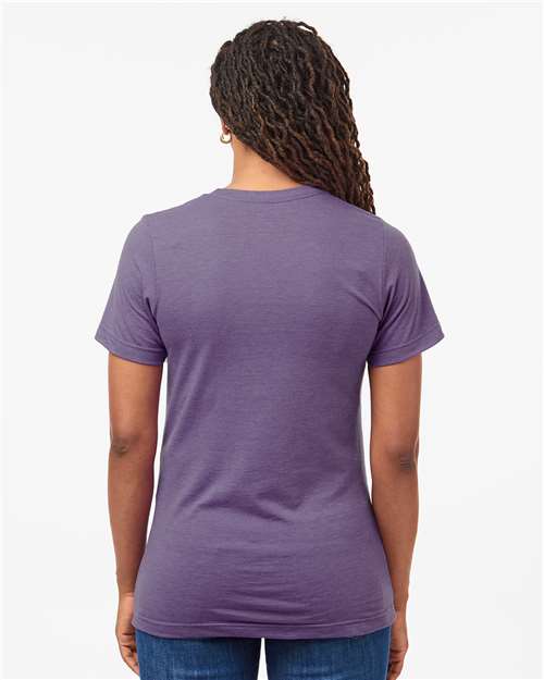 Heather Deep Purple Combed CVC T-Shirt - 602CVC