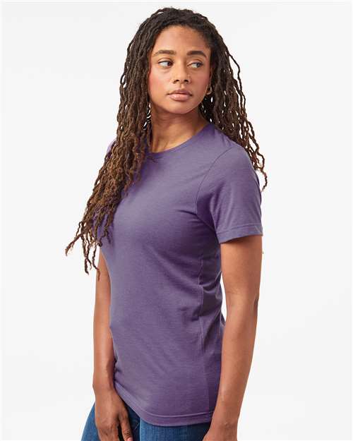 Heather Deep Purple Combed CVC T-Shirt - 602CVC