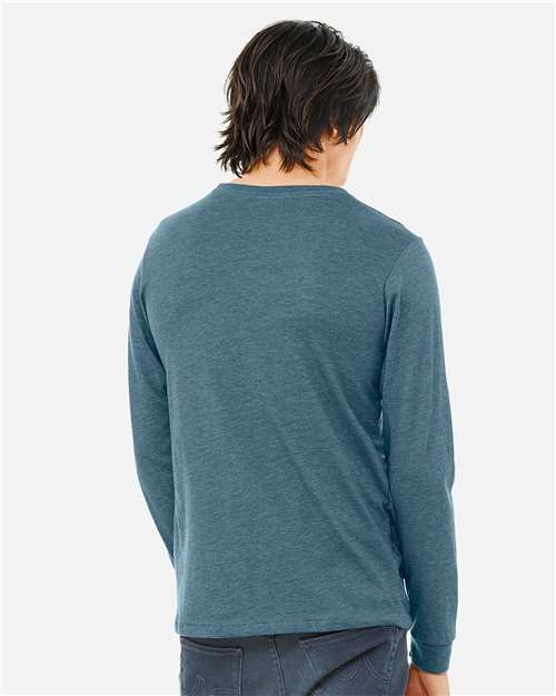 Heather Deep Teal Heather CVC Long Sleeve Tee - 3501CVC