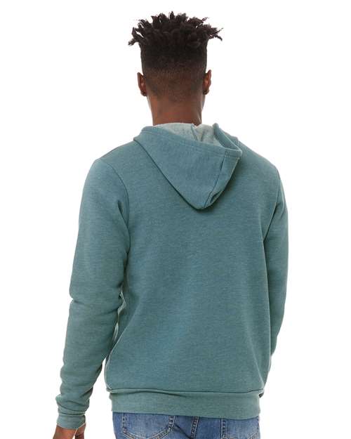 Heather Deep Teal Sponge Fleece Full-Zip Hoodie - 3739