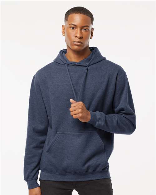 Heather Denim Fleece Hooded Sweatshirt - 320