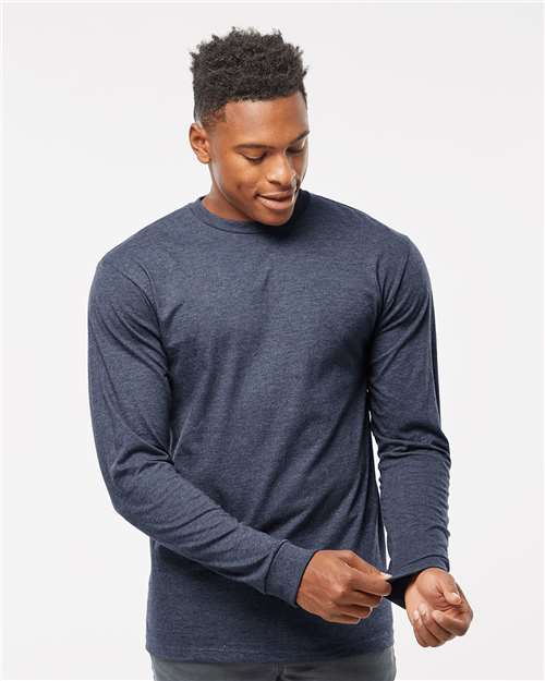 Heather Denim Heavyweight Jersey Long Sleeve T-Shirt - 291