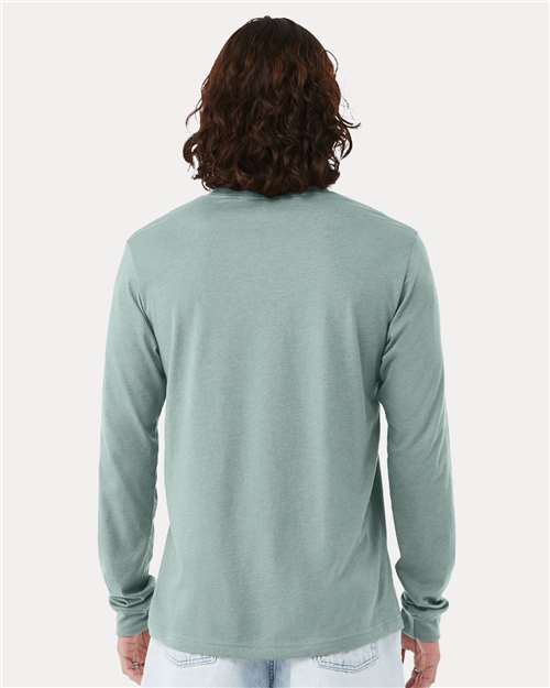 Heather Dusty Blue Heather CVC Long Sleeve Tee - 3501CVC