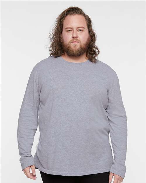 Heather Fine Jersey Long Sleeve Tee - 6918