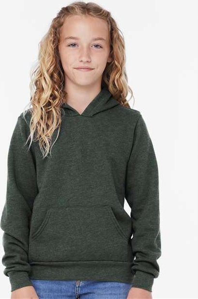 Heather Forest Youth Sponge Fleece Hoodie - 3719Y