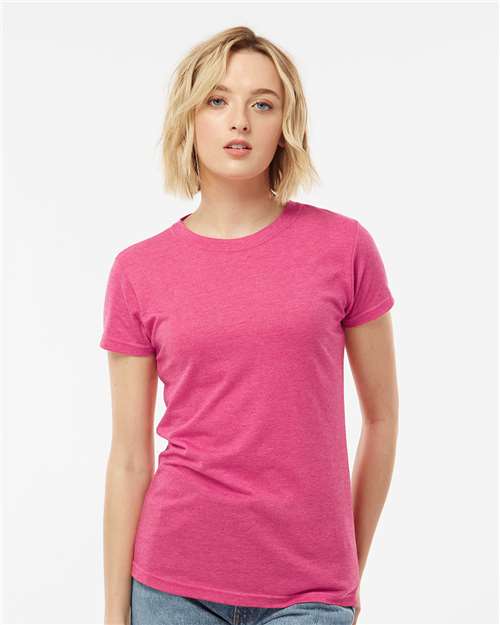 Heather Fuchsia Women's Poly-Rich T-Shirt - 240