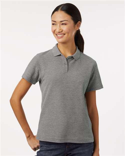 Heather Granite Women's Pique Polo - 62800L