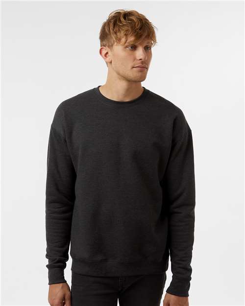 Heather Graphite Fleece Crewneck Sweatshirt - 340