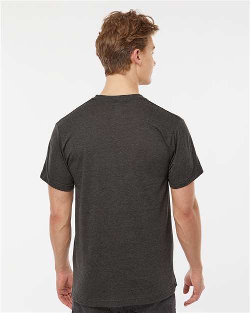 Heather Graphite Poly-Rich V-Neck T-Shirt - 207