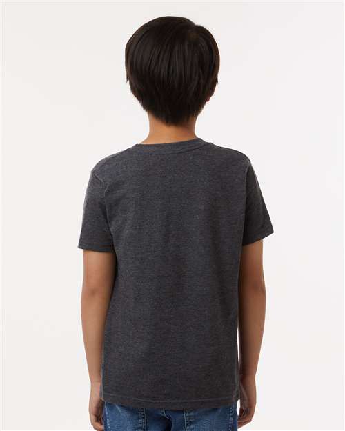 Heather Graphite Youth Fine Jersey T-Shirt - 235