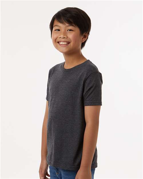 Heather Graphite Youth Fine Jersey T-Shirt - 235