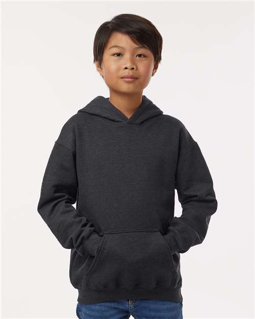 Heather Graphite Youth Hooded Sweatshirt - 320Y
