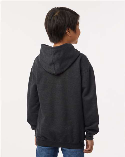Heather Graphite Youth Hooded Sweatshirt - 320Y