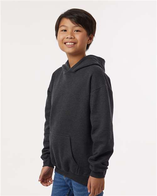Heather Graphite Youth Hooded Sweatshirt - 320Y