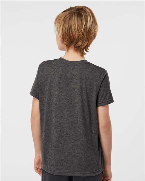 Heather Graphite Youth Poly-Rich T-Shirt - 265