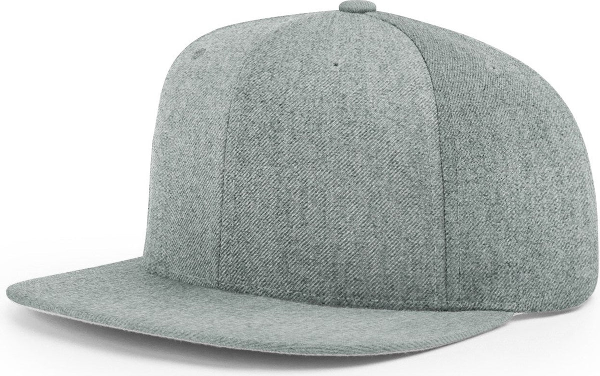 Heather Grey Acrylic-Wool Blend Flatbill Snapback