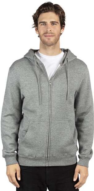 Heather Grey Fleece Full-Zip Hooded Sweatshirt - 320Z