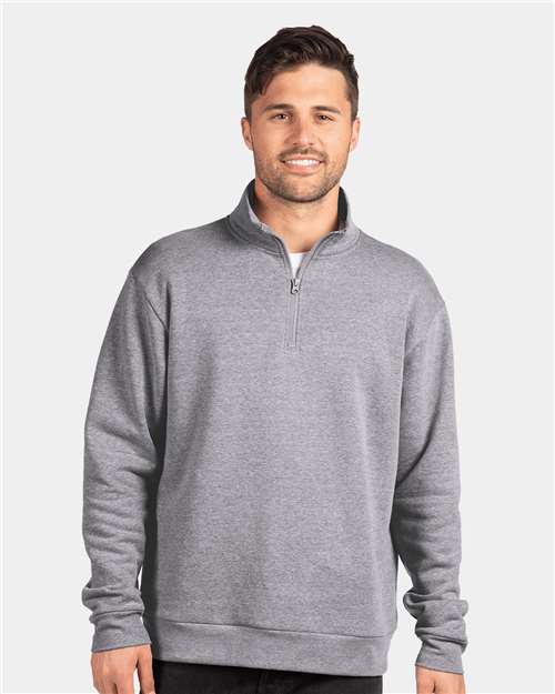 Heather Grey Fleece Quarter-Zip Pullover - 9643