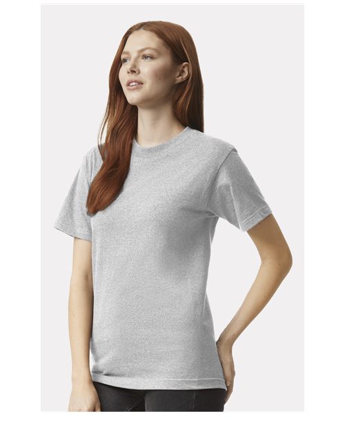 Heather Grey Heavyweight Cotton Tee - 1301
