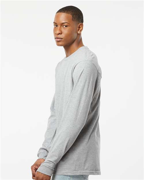 Heather Grey Heavyweight Jersey Long Sleeve T-Shirt - 291