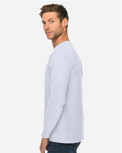Heather Grey Heavyweight Long Sleeve T-Shirt - LS15009