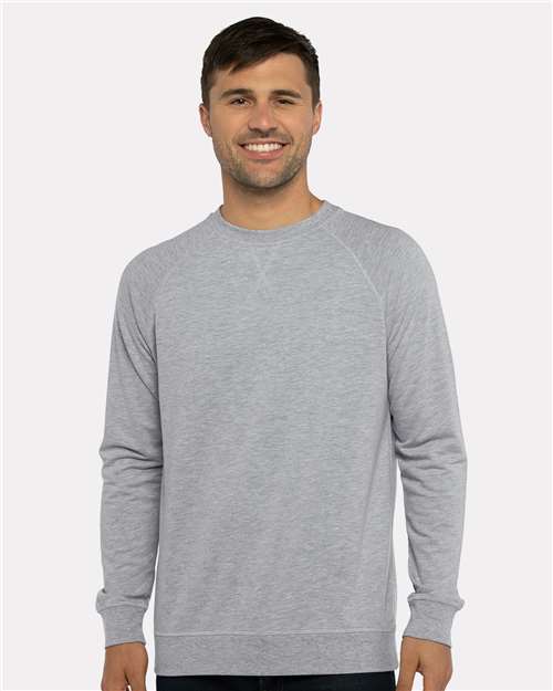 Heather Grey Laguna Raglan Crewneck Sweatshirt - 9000