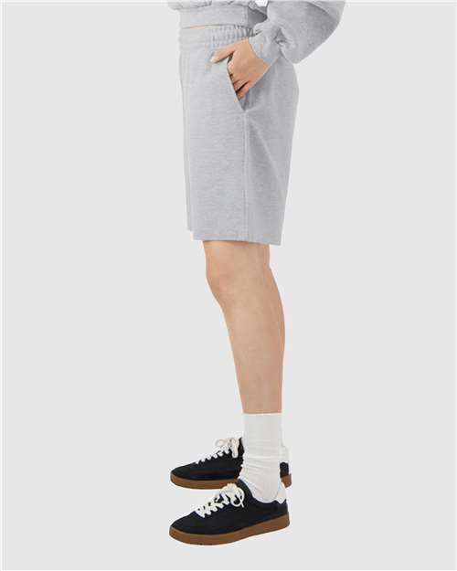 Heather Grey Pique Unisex Gym Shorts - 2PQ