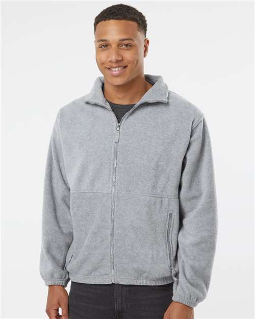 Heather Grey Polar Fleece Full-Zip Jacket - 3062