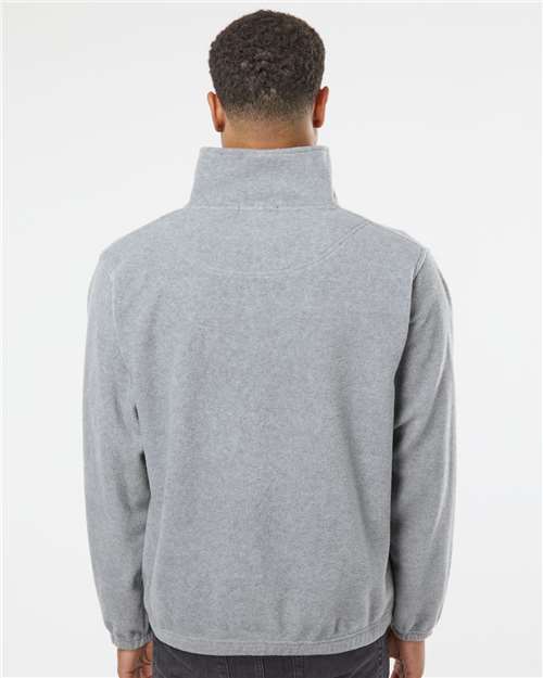 Heather Grey Polar Fleece Quarter-Zip Pullover - 3052