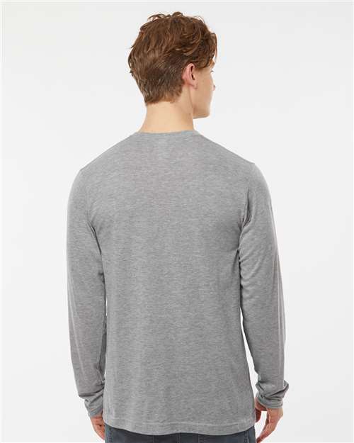 Heather Grey Poly-Rich Long Sleeve T-Shirt - 242
