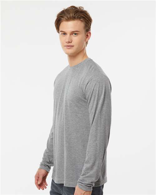 Heather Grey Poly-Rich Long Sleeve T-Shirt - 242