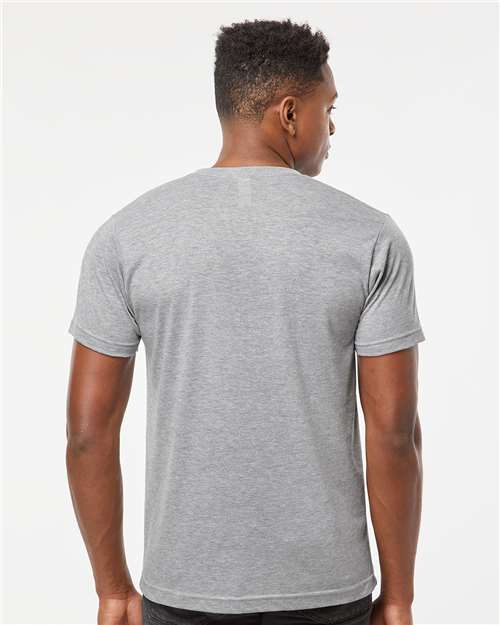 Heather Grey Poly-Rich V-Neck T-Shirt - 207