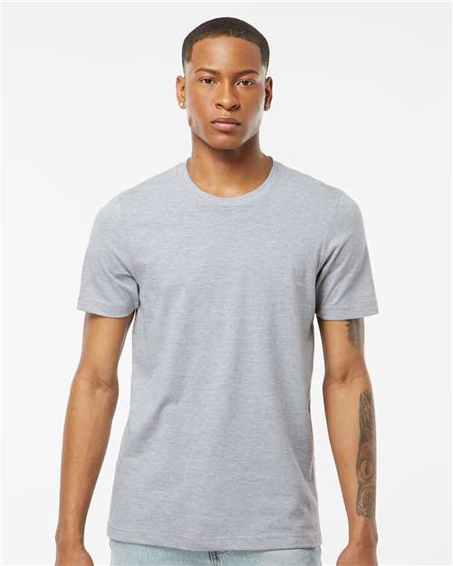Heather Grey Premium Cotton T-Shirt - 502