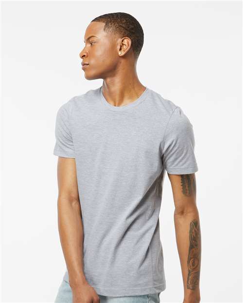 Heather Grey Premium Cotton T-Shirt - 502