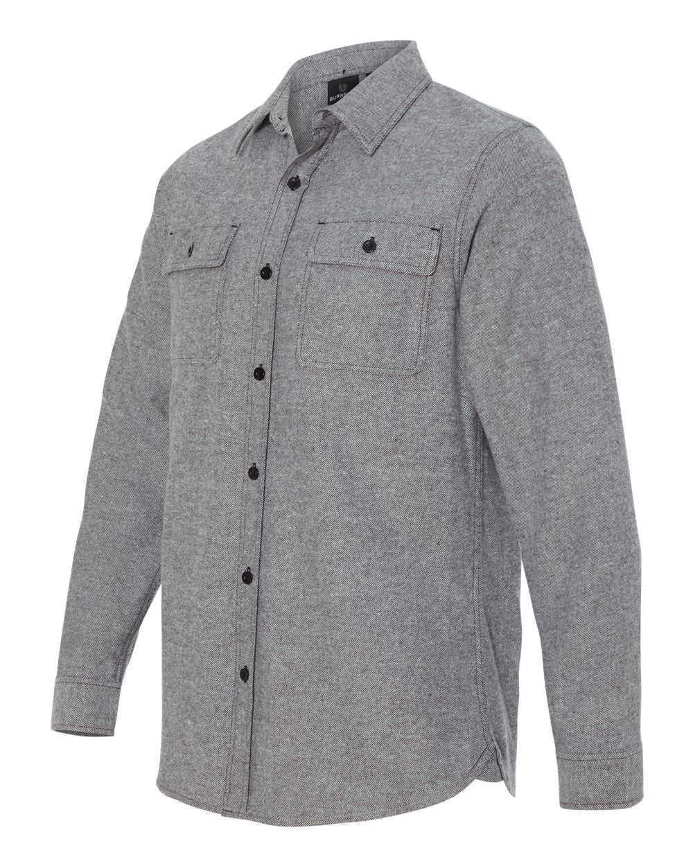 Heather Grey Solid Flannel Shirt - 8200