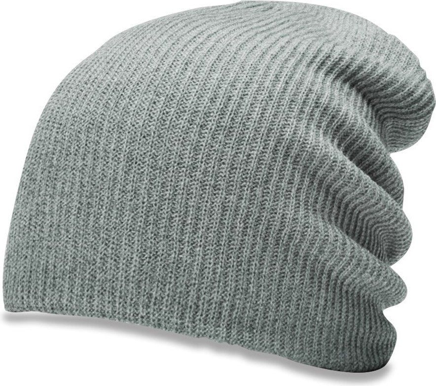 Heather Grey Super Slouch Knit Beanie