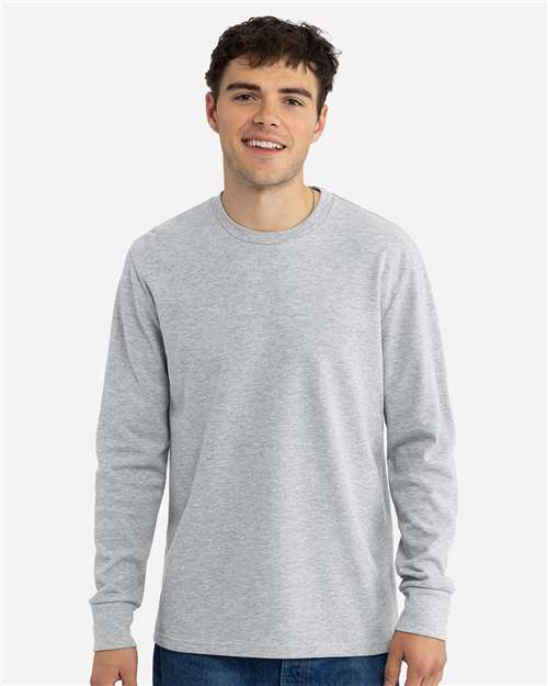 Heather Grey Unisex Ideal Thermal Long Sleeve T-Shirt - 8211