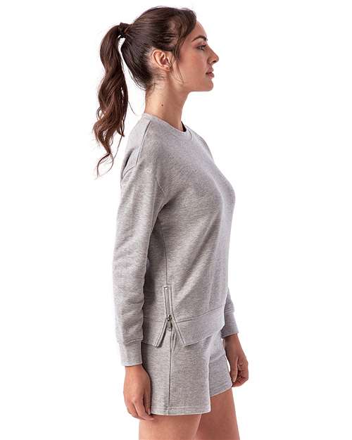 Heather Grey Women's Billie Side-Zip Sweatshirt - TD600