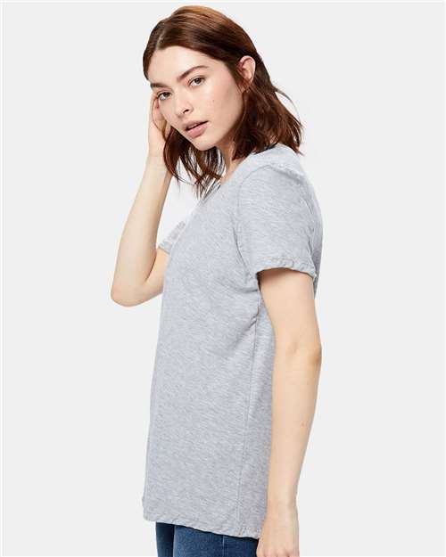 Heather Grey Women's Loose Fit Boyfriend Tee - US115