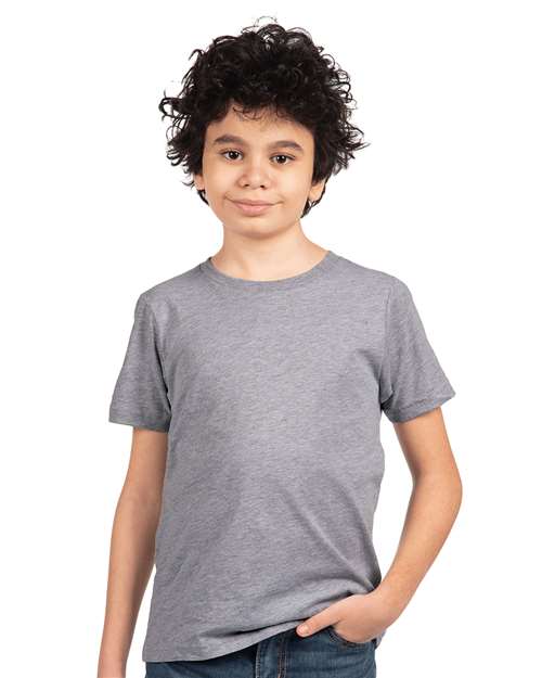 Heather Grey Youth Cotton T-Shirt - 3310
