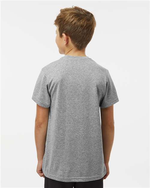 Heather Grey Youth Islander Performance T-Shirt - 208Y