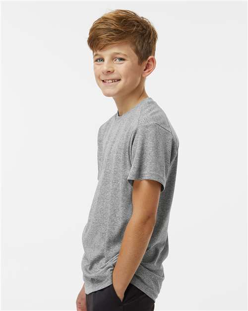 Heather Grey Youth Islander Performance T-Shirt - 208Y