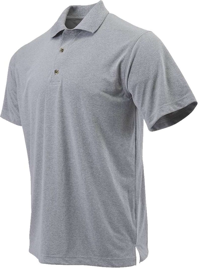 Heather Grey Youth Saratoga Performance Mini Mesh Polo - 108Y