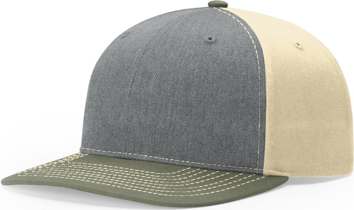 Heather Grey/Birch/Loden Solid Twill Trucker