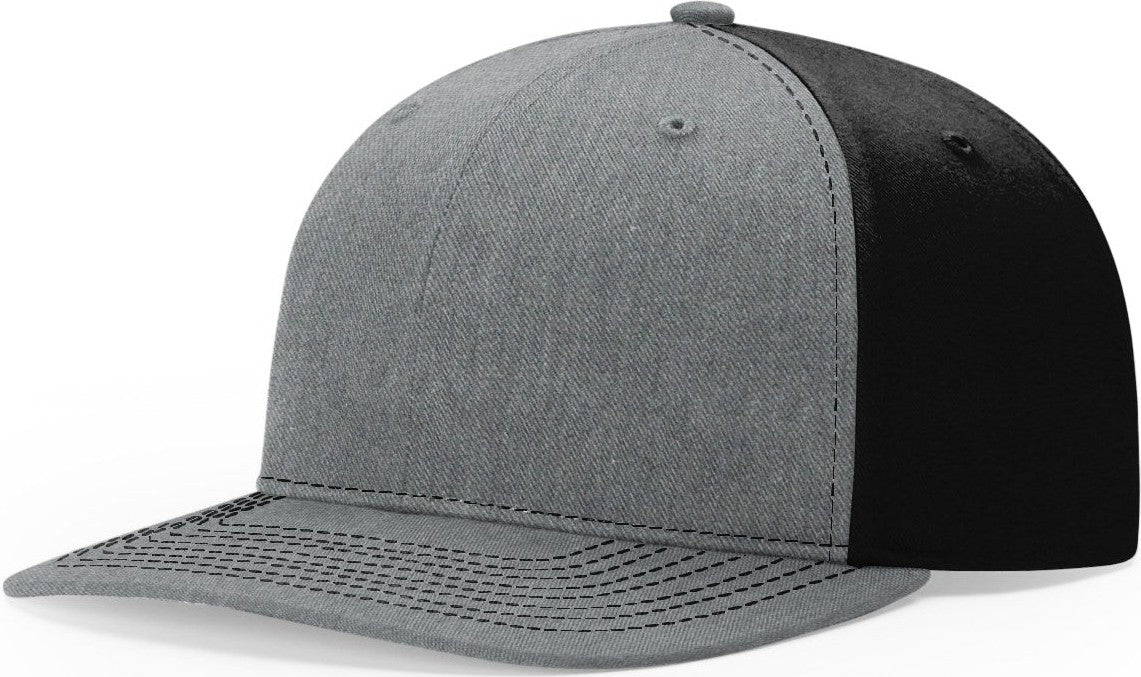 Heather Grey/Black Solid Twill Trucker
