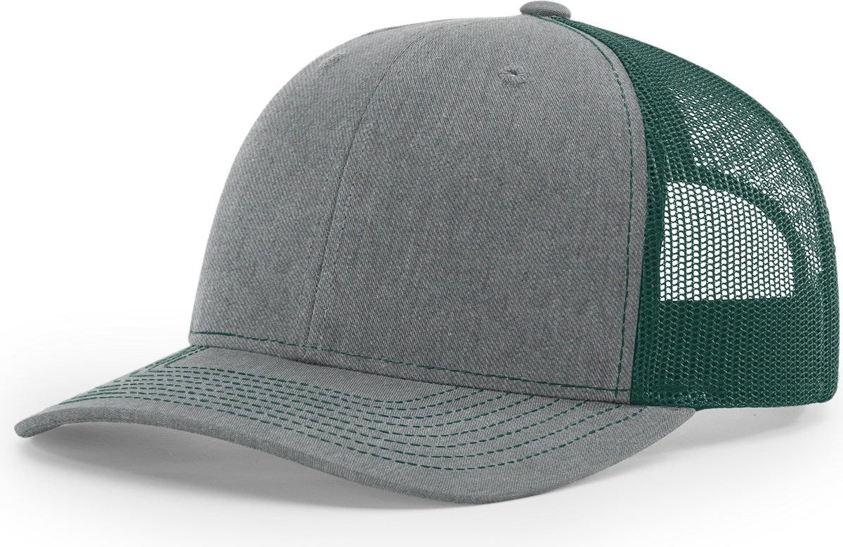 Heather Grey/Dark Green Trucker